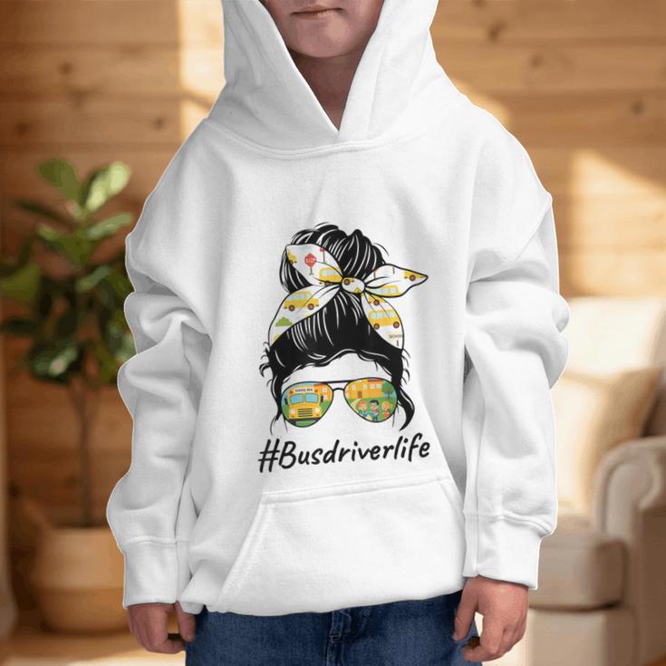 Bus Driver Life Messy Bun Back To School Bus Driver Graphic Kid Hoodie Bus Driver Life Messy Bun Back To School Bus Driver Graphic Kid Hoodie