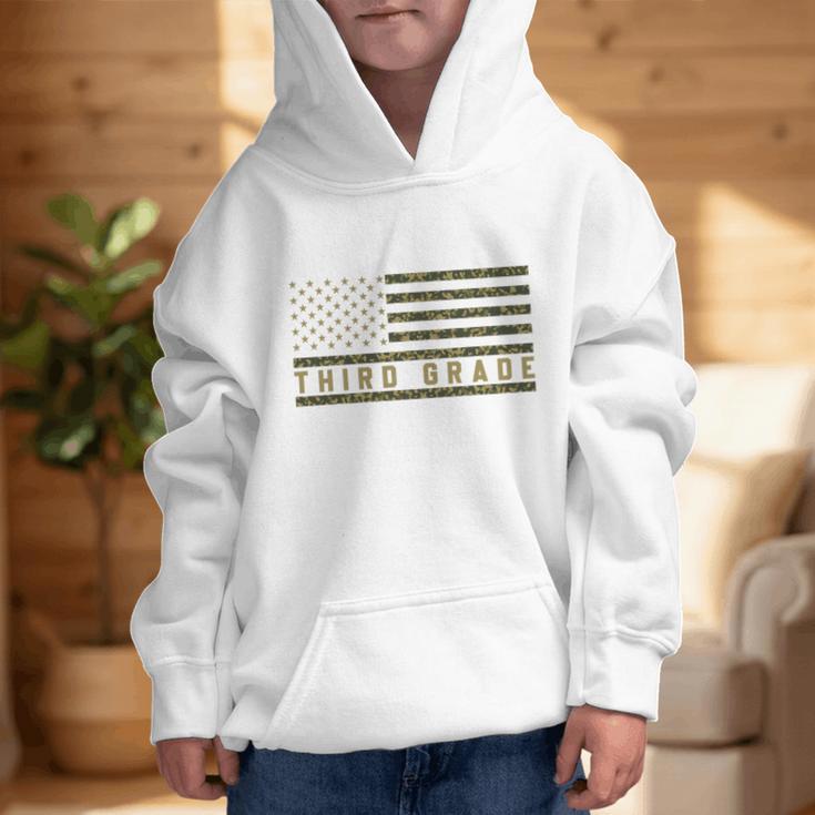 Camo American Flag Third Grade Back To School 3rd Grade Premium Tri-Blend Graphic Kid Hoodie Camo American Flag Third Grade Back To School 3rd Grade Premium Tri-Blend Graphic Kid Hoodie