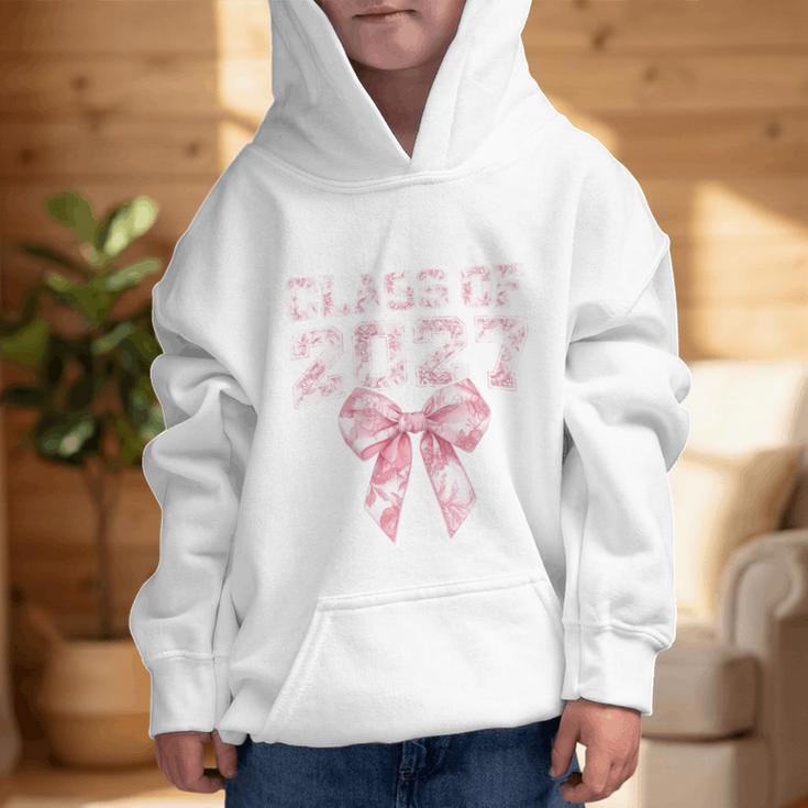 Class Of 2027 Preppy Coquette Bow Back To School Graduation Premium Tri-Blend Graphic Kid Hoodie Class Of 2027 Preppy Coquette Bow Back To School Graduation Premium Tri-Blend Graphic Kid Hoodie