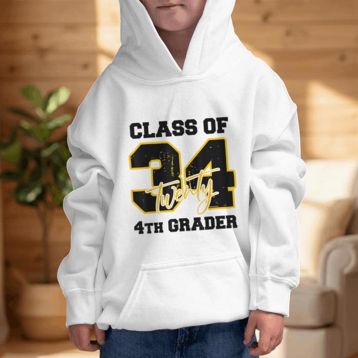 Class Of 2034 4th Grader Elementary School Back To School Graphic Kid Hoodie Class Of 2034 4th Grader Elementary School Back To School Graphic Kid Hoodie