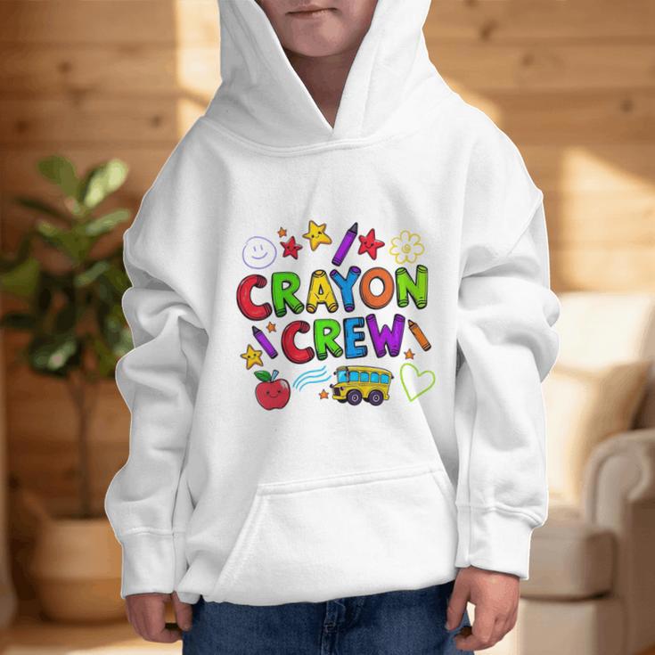 Crayon Crew Cute Back To School Graphic Kid Hoodie Crayon Crew Cute Back To School Graphic Kid Hoodie