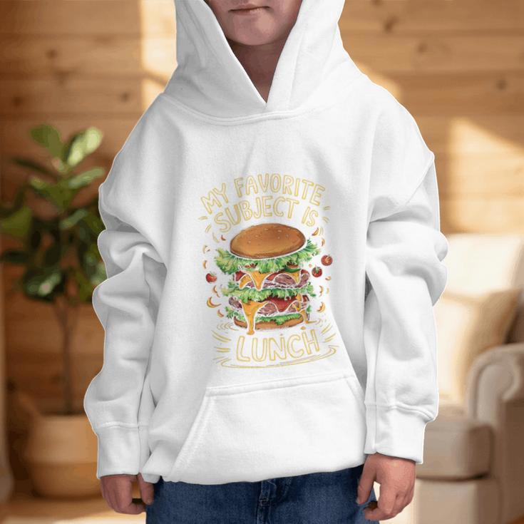 My Favorite Subject Is Lunch Hamburger Back To School Premium Tri-Blend Graphic Kid Hoodie My Favorite Subject Is Lunch Hamburger Back To School Premium Tri-Blend Graphic Kid Hoodie