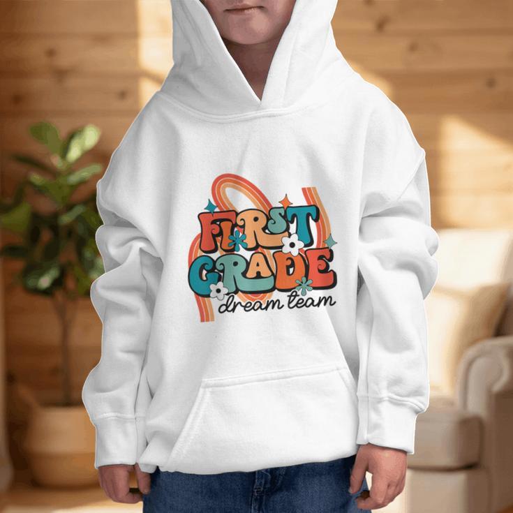First Grade Dream Team First Day Of 1st Grade Back To School Graphic Kid Hoodie First Grade Dream Team First Day Of 1st Grade Back To School Graphic Kid Hoodie