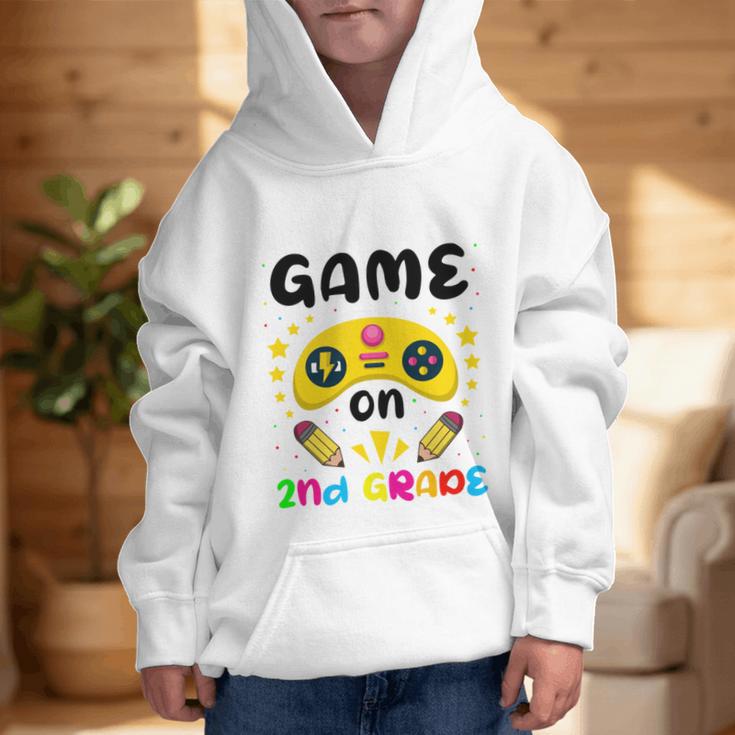Game On 2nd Grade Cute Video Gamer Back To School 2026 Kids Graphic Kid Hoodie Game On 2nd Grade Cute Video Gamer Back To School 2026 Kids Graphic Kid Hoodie