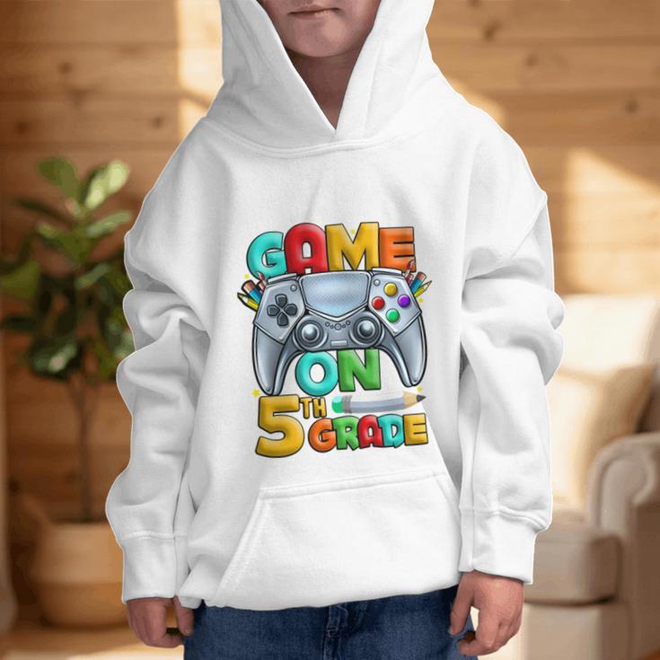 Game On 5th Grade Back To School 5th Grade Level Unlocked Performance Graphic Kid Hoodie Game On 5th Grade Back To School 5th Grade Level Unlocked Performance Graphic Kid Hoodie