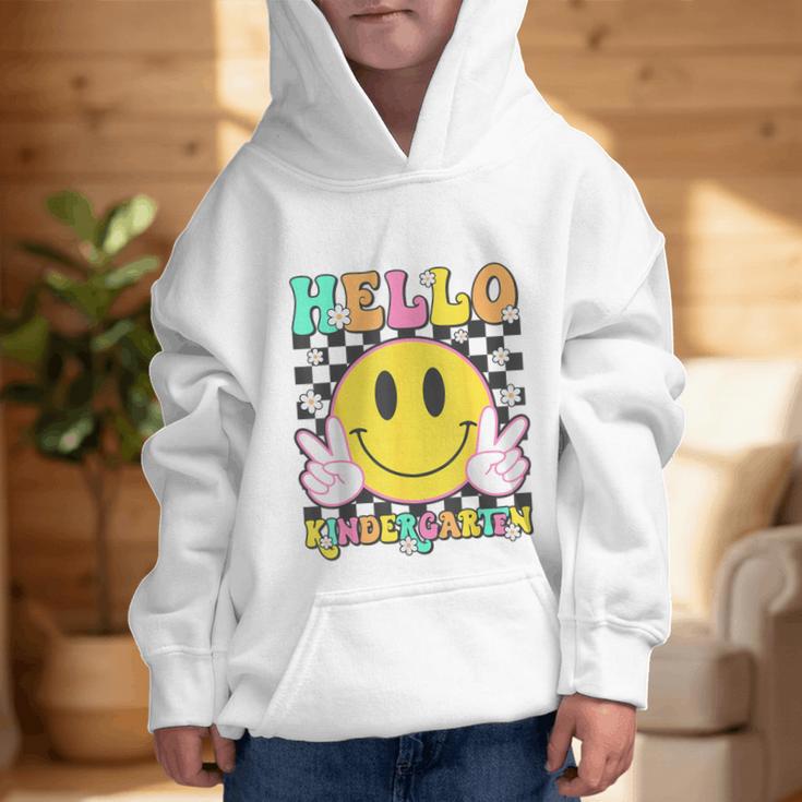 Hello Kindergarten Smile Face Back To School Girl Kid Graphic Kid Hoodie Hello Kindergarten Smile Face Back To School Girl Kid Graphic Kid Hoodie
