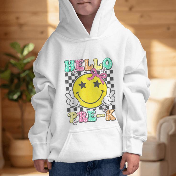 Hello Pre-K Coquette Bow Back To School Preschool Girl Graphic Kid Hoodie