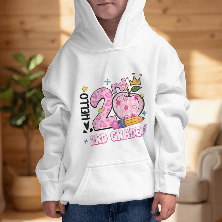 Hello Second 2nd Grade Leopard Tie Dye Girl Back To School Graphic Kid Hoodie