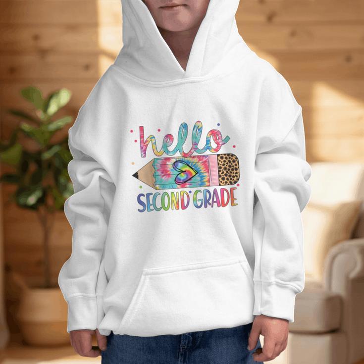 Hello Second Grade Pencil Tie Dye Back To School 2nd Grade Graphic Kid Hoodie Hello Second Grade Pencil Tie Dye Back To School 2nd Grade Graphic Kid Hoodie