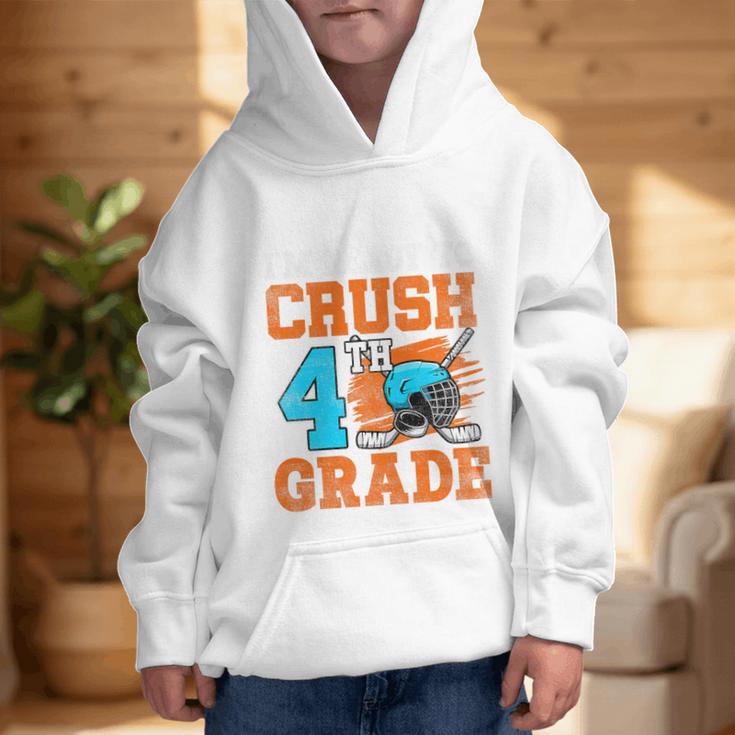 I'm Ready To Crush 4th Grade Hockey Kids Back To School Premium Tri-Blend Graphic Kid Hoodie I'm Ready To Crush 4th Grade Hockey Kids Back To School Premium Tri-Blend Graphic Kid Hoodie