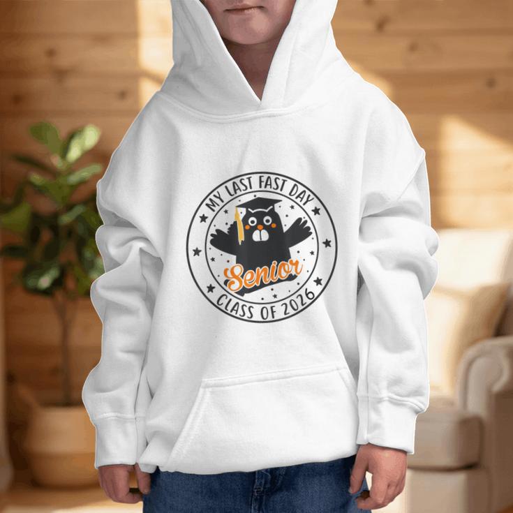 My Last First Day Senior 2026 Cat Back To School Cool Class Graphic Kid Hoodie My Last First Day Senior 2026 Cat Back To School Cool Class Graphic Kid Hoodie