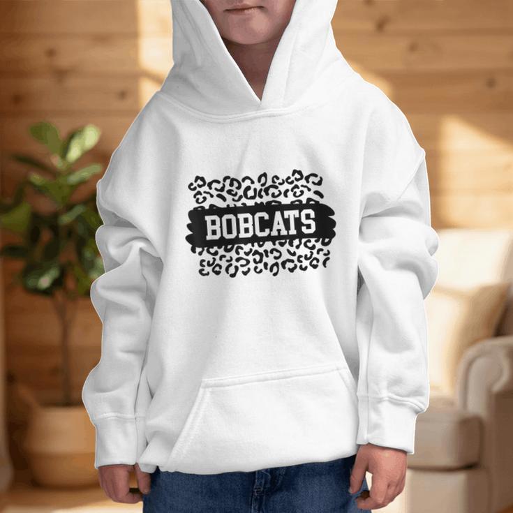 Leopard Bobcats School Spirit Fan Team Back To School Graphic Kid Hoodie Leopard Bobcats School Spirit Fan Team Back To School Graphic Kid Hoodie