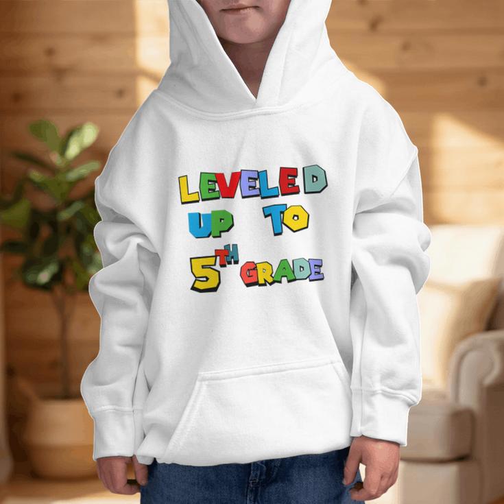 Leveled Up To 5th Grade Back To School Kids Boys Premium Tri-Blend Graphic Kid Hoodie Leveled Up To 5th Grade Back To School Kids Boys Premium Tri-Blend Graphic Kid Hoodie