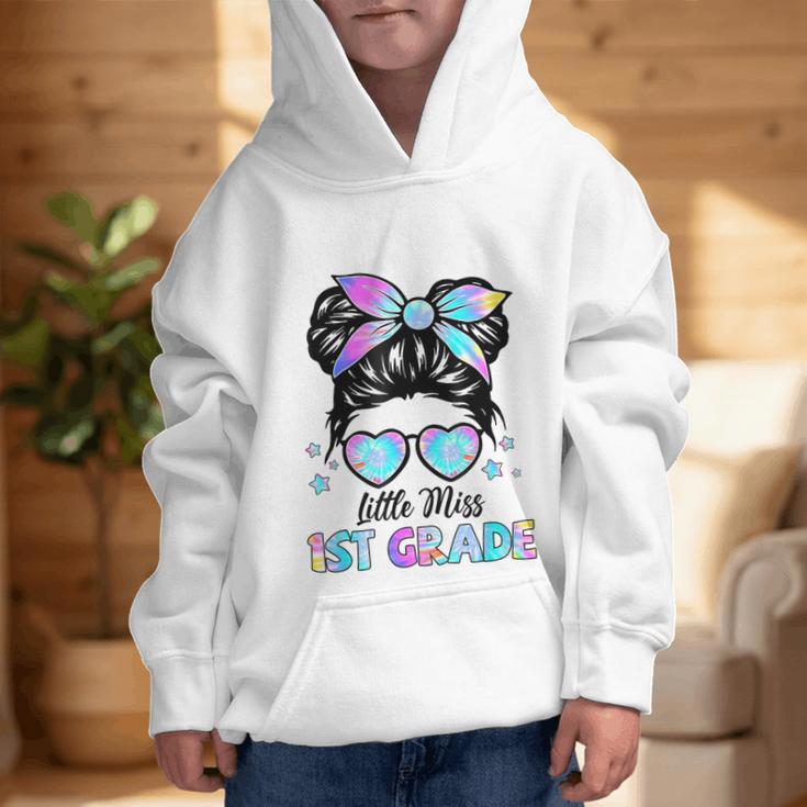 Little Miss 1st Grade Messy Bun Back To School Girls Kids Graphic Kid Hoodie Little Miss 1st Grade Messy Bun Back To School Girls Kids Graphic Kid Hoodie