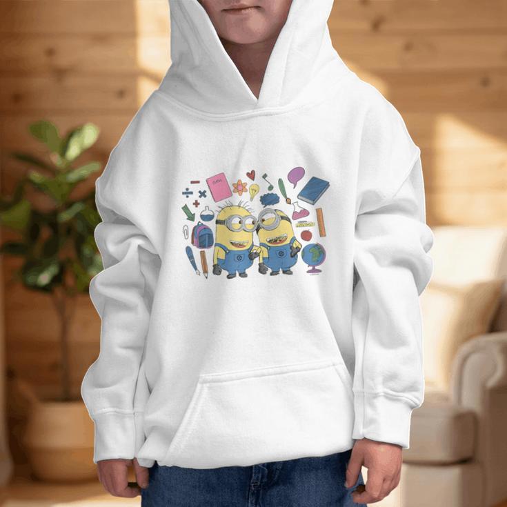 Minions Back To School Sketched Graphic Kid Hoodie