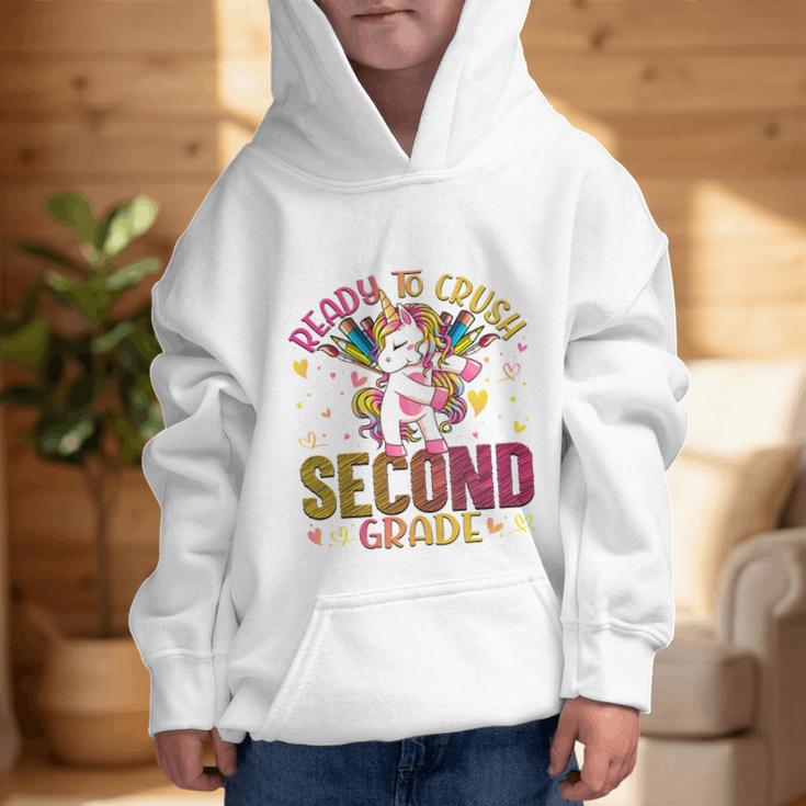 Ready To Crush Second 2nd Grade Back To School Unicorn Kids Performance Graphic Kid Hoodie Ready To Crush Second 2nd Grade Back To School Unicorn Kids Performance Graphic Kid Hoodie