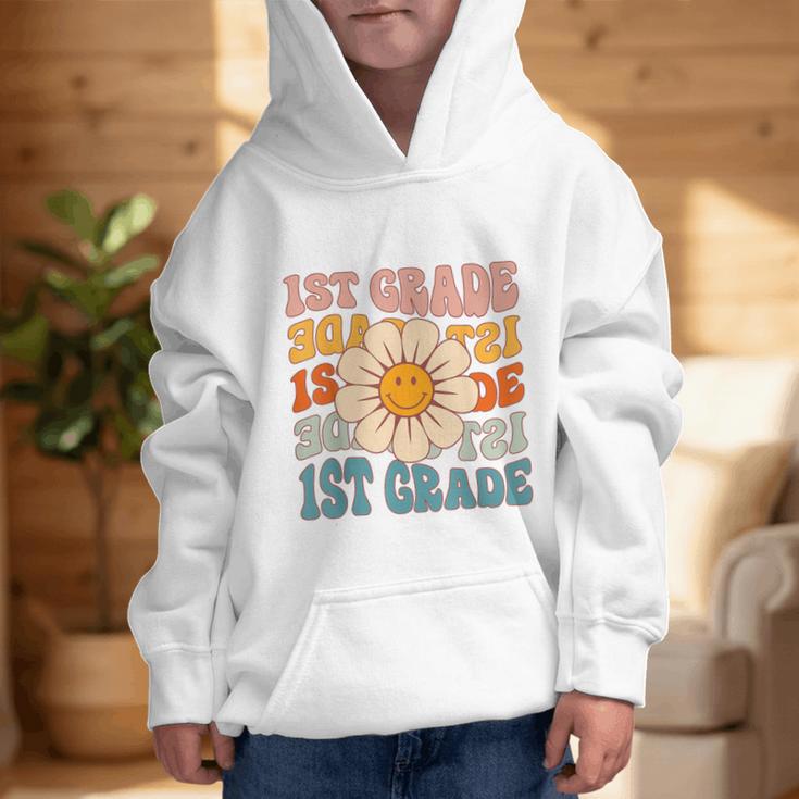 Retro 1st Grade Daisy Colorful Back To School First Grade Graphic Kid Hoodie Retro 1st Grade Daisy Colorful Back To School First Grade Graphic Kid Hoodie