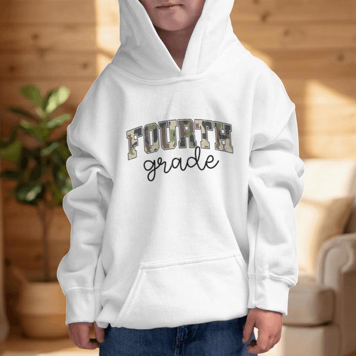 Retro Fourth Grade Camo Back To School Girls Boys 4th Grade Graphic Kid Hoodie Retro Fourth Grade Camo Back To School Girls Boys 4th Grade Graphic Kid Hoodie