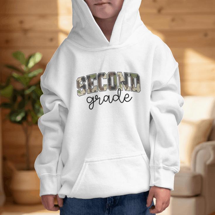 Retro Second Grade Camo Back To School Girls Boys 2nd Grade Graphic Kid Hoodie Retro Second Grade Camo Back To School Girls Boys 2nd Grade Graphic Kid Hoodie