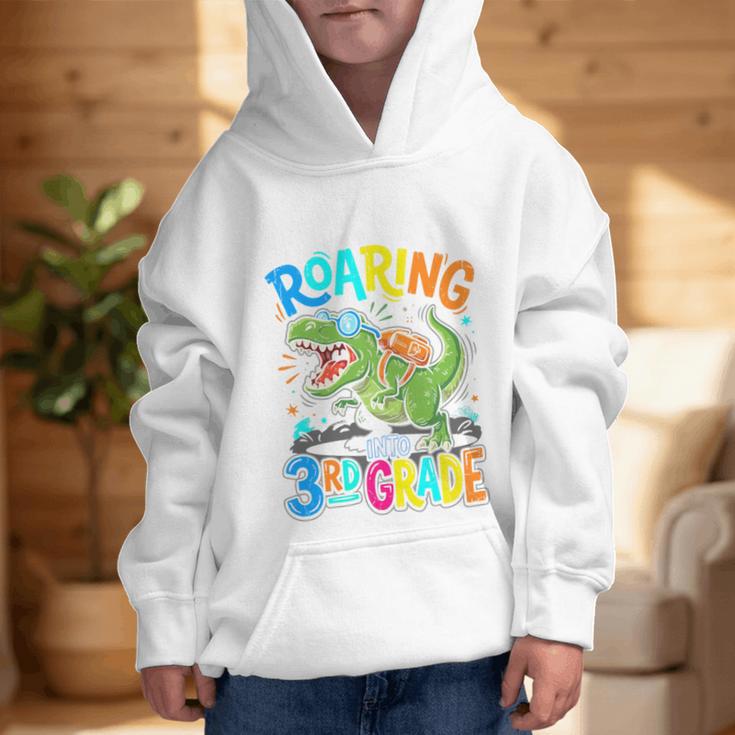Roaring Into 3rd Grade Back To School Dinosaurus T-Rex Premium Tri-Blend Graphic Kid Hoodie Roaring Into 3rd Grade Back To School Dinosaurus T-Rex Premium Tri-Blend Graphic Kid Hoodie