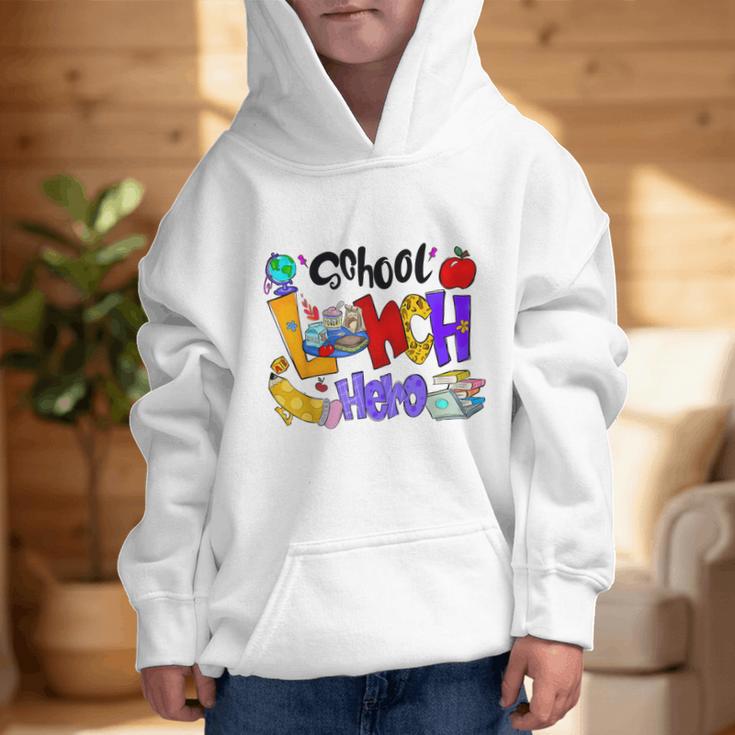 School Lunch Hero Cafeteria Squad Workers Back To School Graphic Kid Hoodie School Lunch Hero Cafeteria Squad Workers Back To School Graphic Kid Hoodie