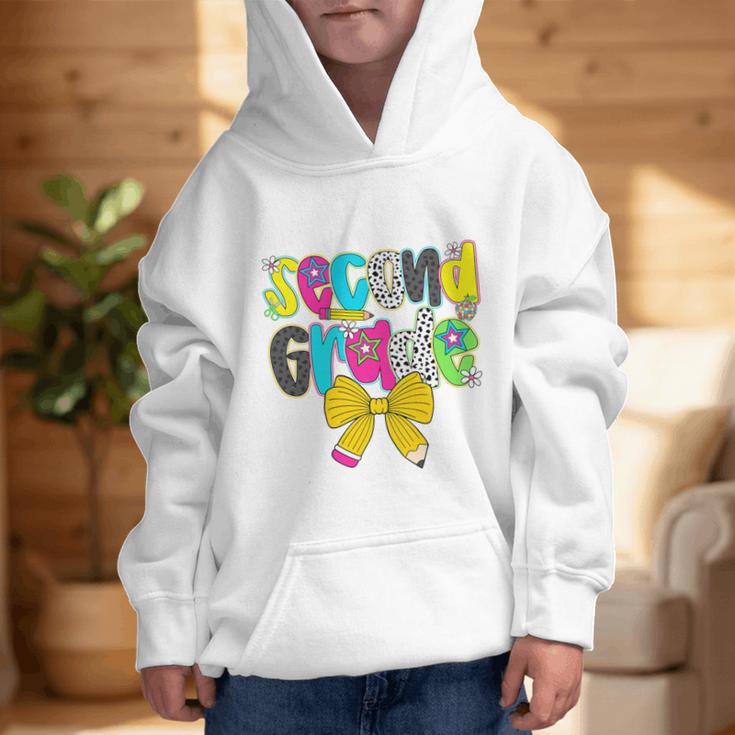 Second Grade Coquette Bow First Day Of School Back To School Performance Graphic Kid Hoodie