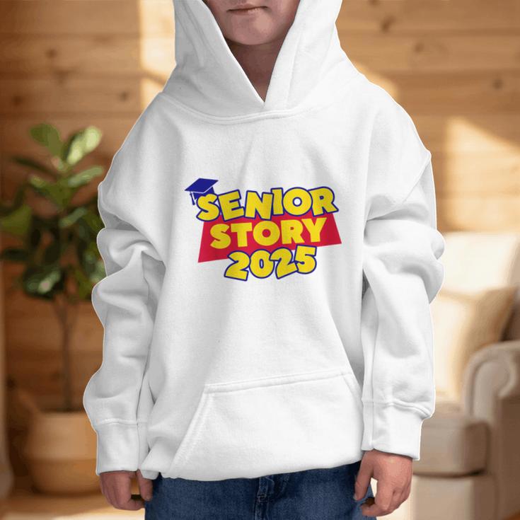 Senior 2025 Story Class Of 2025 Back To School 2025 Grad 25 Graphic Kid Hoodie Senior 2025 Story Class Of 2025 Back To School 2025 Grad 25 Graphic Kid Hoodie