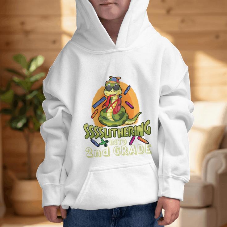 Slithering Into 2nd Grade First Day Back To School Snake Performance Graphic Kid Hoodie Slithering Into 2nd Grade First Day Back To School Snake Performance Graphic Kid Hoodie