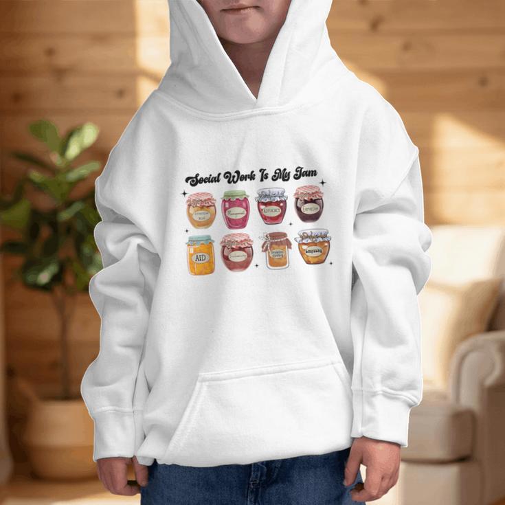 Social Work Is My Jam Back To School School Social Worker Graphic Kid Hoodie Social Work Is My Jam Back To School School Social Worker Graphic Kid Hoodie