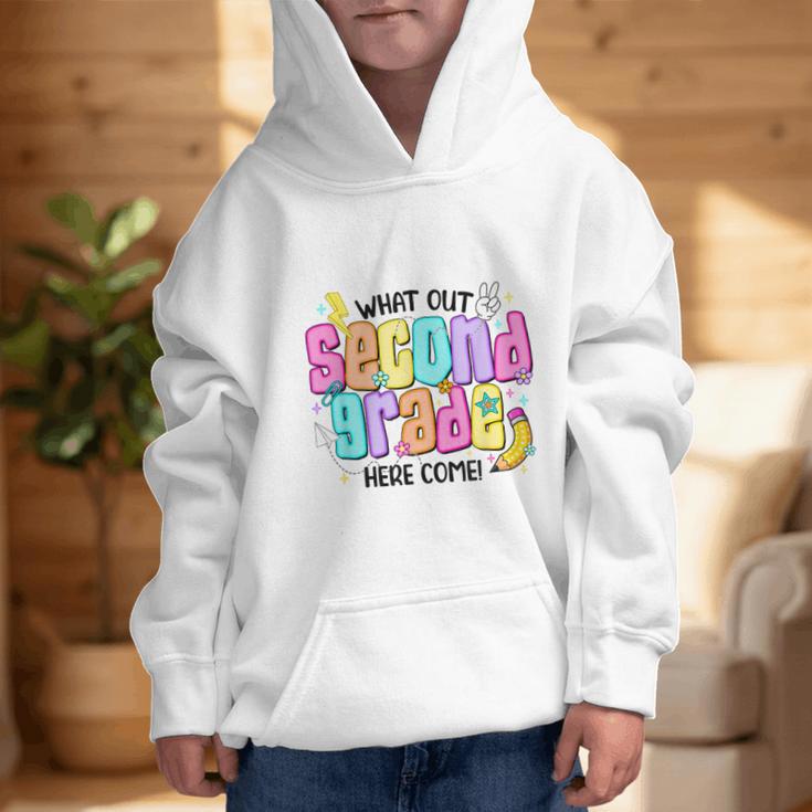 Watch Out Second Grade Here I Come 2nd Grade Back To School Graphic Kid Hoodie