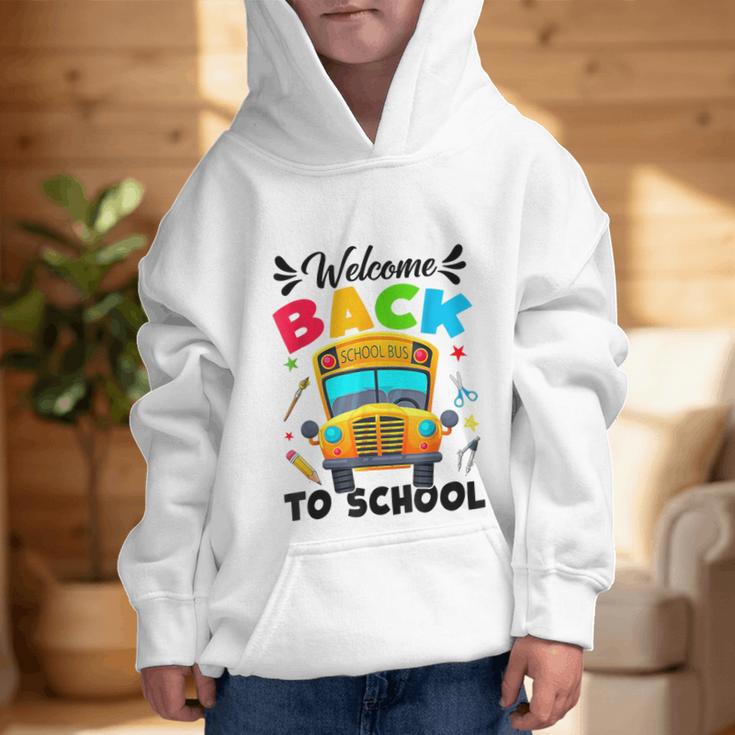 Welcome Back To School Outfit School Bus Driver Graphic Kid Hoodie Welcome Back To School Outfit School Bus Driver Graphic Kid Hoodie