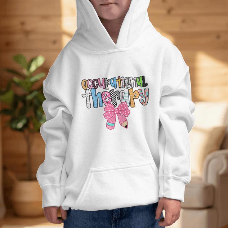 Women Occupational Therapy OT Pencil Bow Back To School COTA Graphic Kid Hoodie Women Occupational Therapy OT Pencil Bow Back To School COTA Graphic Kid Hoodie