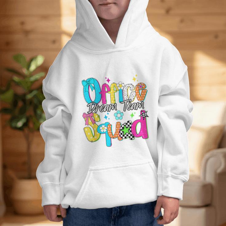 Women Office Squad Dream Team Back To School Front Office Graphic Kid Hoodie