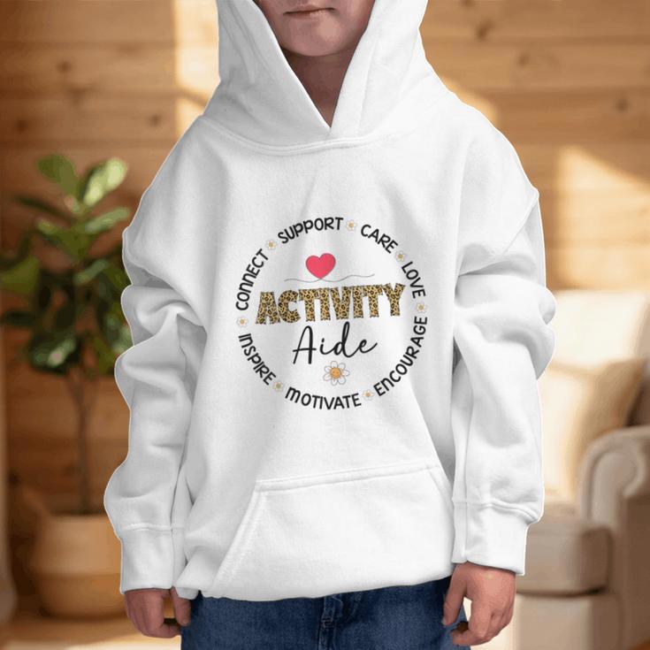 Women's Leopard Activity Aide Appreciation Week Back To School Graphic Kid Hoodie Women's Leopard Activity Aide Appreciation Week Back To School Graphic Kid Hoodie