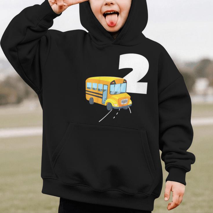 2nd Birthday School Bus Kids Back To School Themes Party Graphic Kid Hoodie 2nd Birthday School Bus Kids Back To School Themes Party Graphic Kid Hoodie