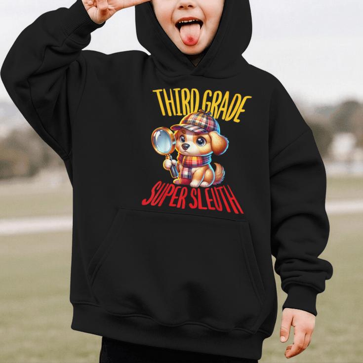 3rd Grade Super Sleuth Dog Detective Back To School Kids Graphic Kid Hoodie 3rd Grade Super Sleuth Dog Detective Back To School Kids Graphic Kid Hoodie