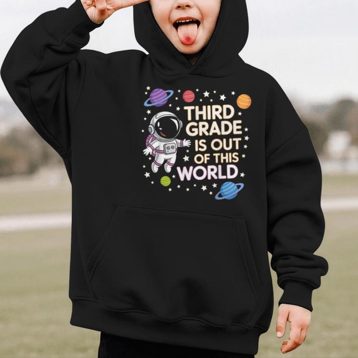 3rd Grade Is Out Of This World Space Back To School Graphic Kid Hoodie 3rd Grade Is Out Of This World Space Back To School Graphic Kid Hoodie