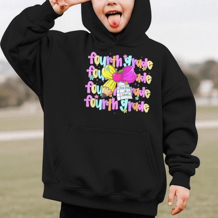 4th Grade For Girls Back To School First Day Fourth Grade Graphic Kid Hoodie 4th Grade For Girls Back To School First Day Fourth Grade Graphic Kid Hoodie
