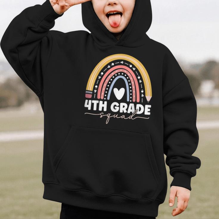 4th Grade Squad Rainbow Back To School Graphic Kid Hoodie 4th Grade Squad Rainbow Back To School Graphic Kid Hoodie
