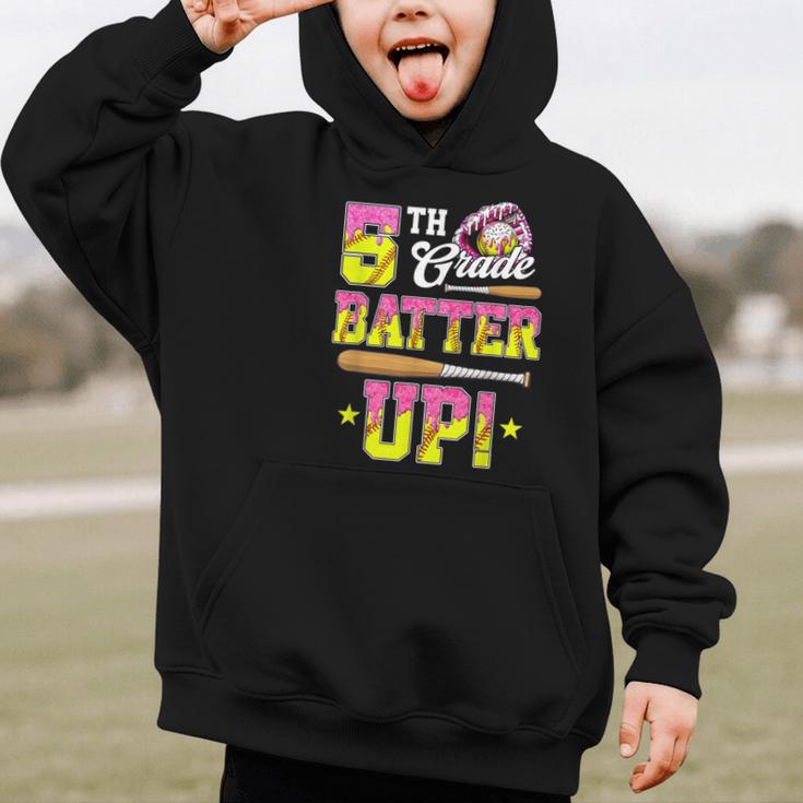 5th Grade Butter Up Softball Ice Cream Drip Back To School Graphic Kid Hoodie 5th Grade Butter Up Softball Ice Cream Drip Back To School Graphic Kid Hoodie