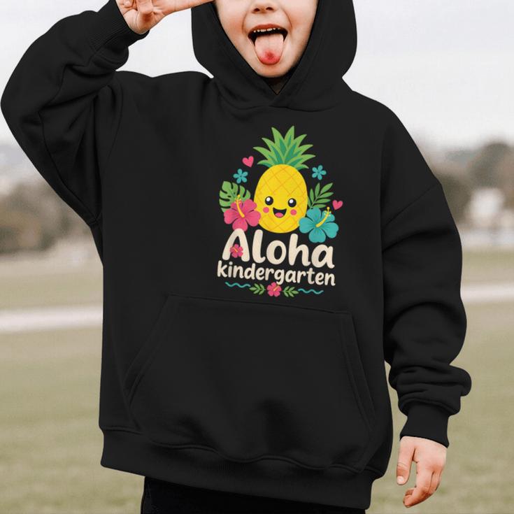 Aloha Kindergarten Pineapple Back To School Graphic Kid Hoodie Aloha Kindergarten Pineapple Back To School Graphic Kid Hoodie