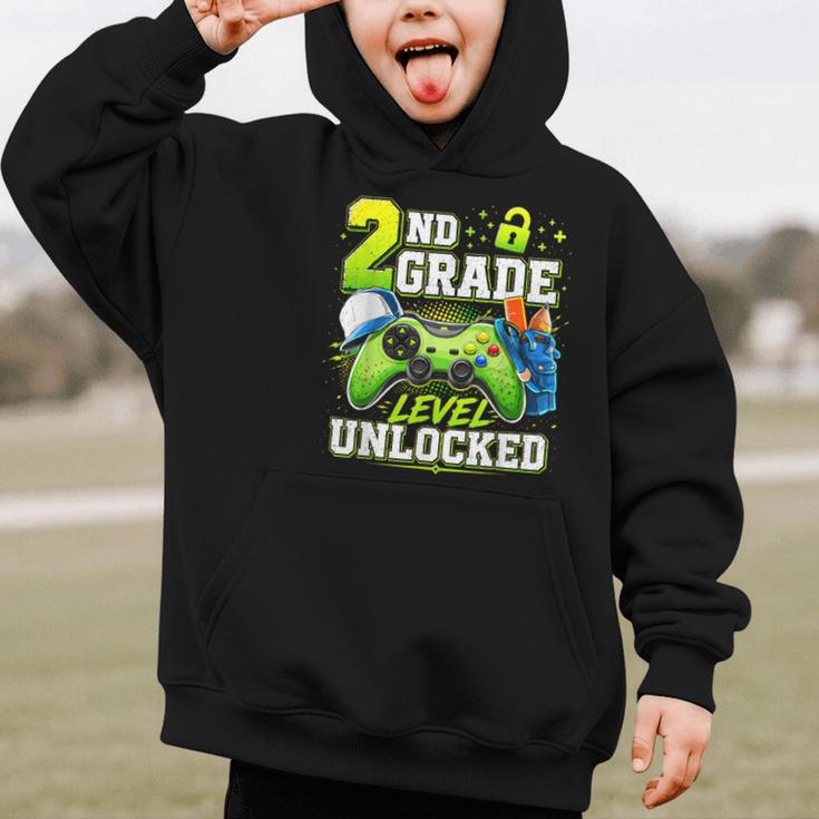 Back To School 2nd Second Grade Level Unlocked Gamer Kid Graphic Kid Hoodie Back To School 2nd Second Grade Level Unlocked Gamer Kid Graphic Kid Hoodie
