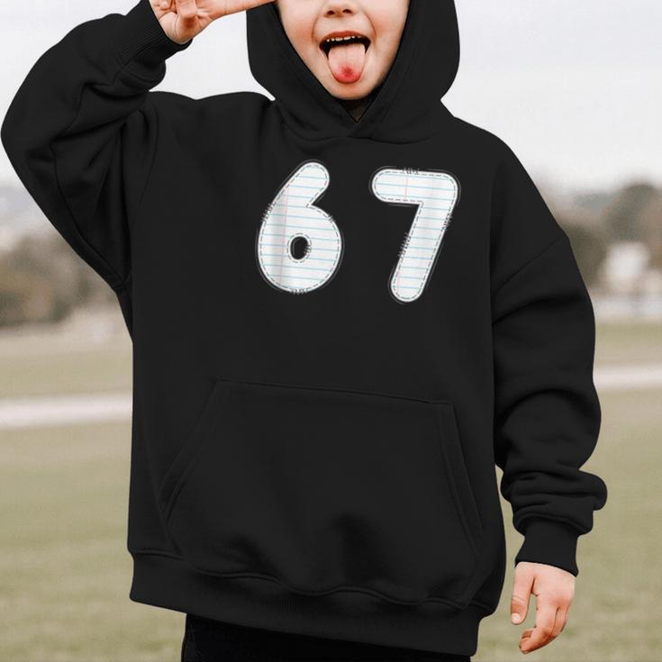 Back To School 67 Notebook Number For Class Year Graphic Kid Hoodie Back To School 67 Notebook Number For Class Year Graphic Kid Hoodie