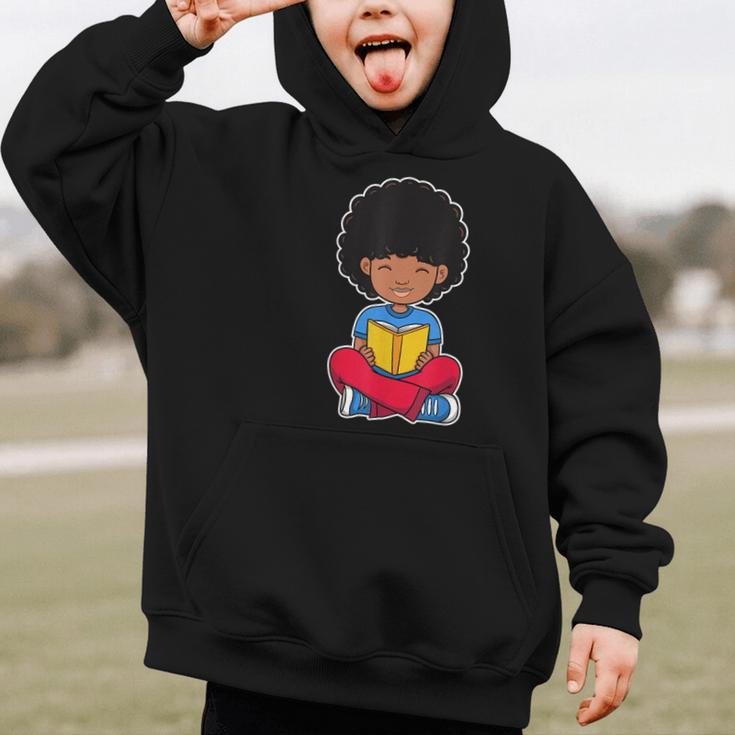 Back To School Afro African American Boy Student Graphic Kid Hoodie
