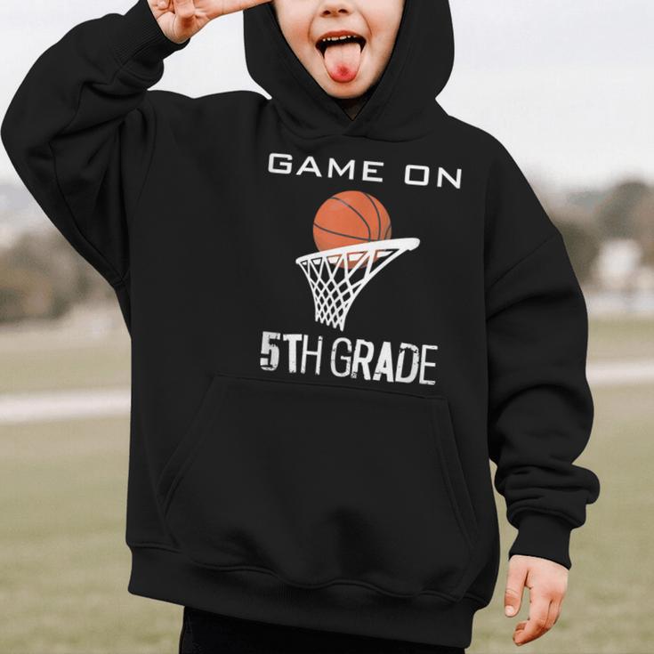 Back To School Game On 5th Grade Basketball Kids Graphic Kid Hoodie