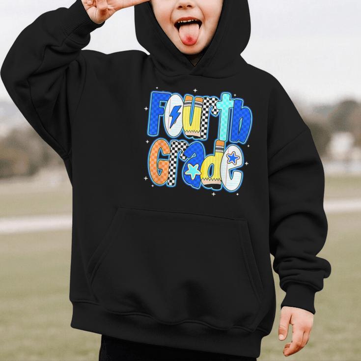Back To School Hello Fourth Grade Team 4th Grade Boy Girl Graphic Kid Hoodie
