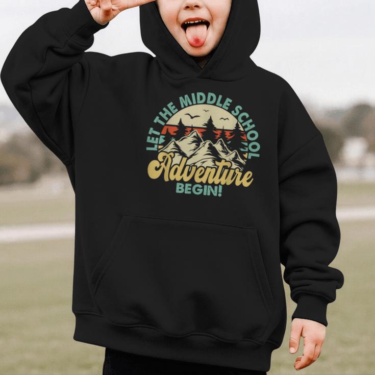 Back To School Let The Middle School Adventure Begin Graphic Kid Hoodie Back To School Let The Middle School Adventure Begin Graphic Kid Hoodie