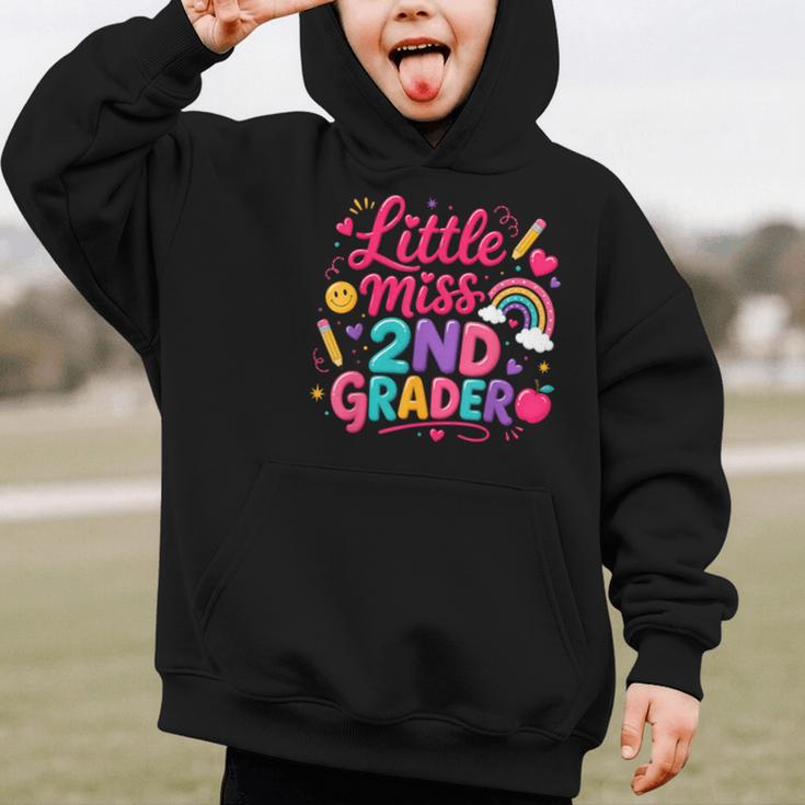 Back To School Little Miss 2nd Grader Rainbow Girl Graphic Kid Hoodie Back To School Little Miss 2nd Grader Rainbow Girl Graphic Kid Hoodie