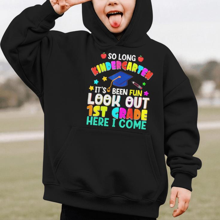 Back To School Look Out 1st Grade Here I Come For Kids Graphic Kid Hoodie