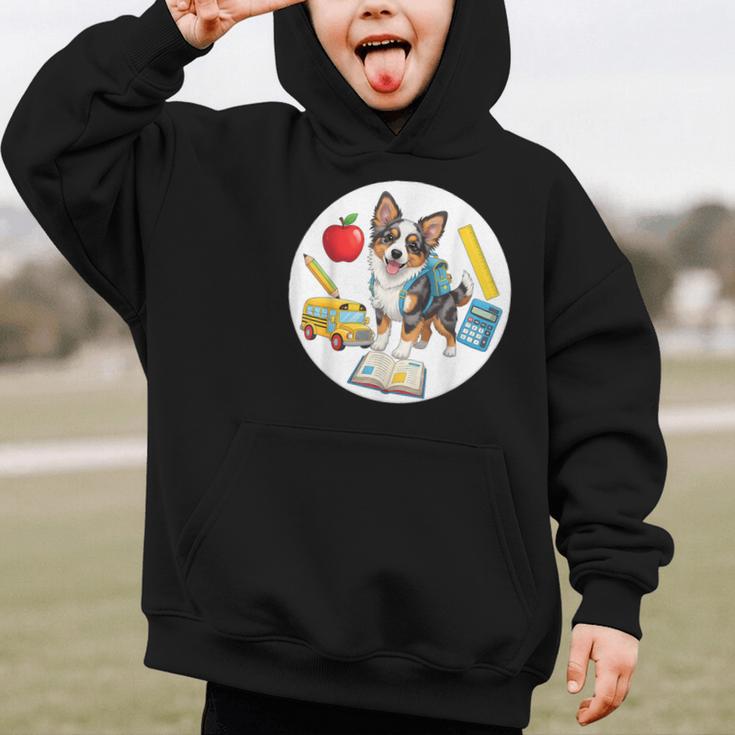 Back To School Miniature American Shepherd Dog Boys Girls Graphic Kid Hoodie Back To School Miniature American Shepherd Dog Boys Girls Graphic Kid Hoodie